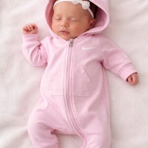 Nike Soft Pink Hooded Footie